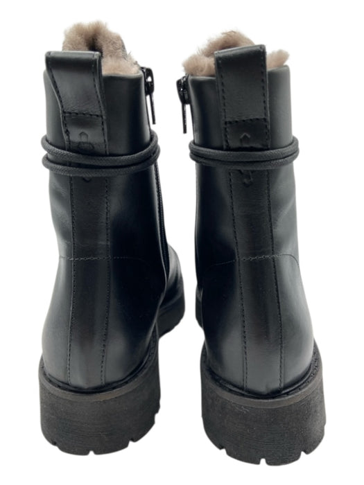 Patrizia Bonfanti Shoe Size 36 Black & Gray Leather Faux Fur Lining Booties Black & Gray / 36