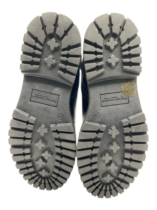 Patrizia Bonfanti Shoe Size 36 Black & Gray Leather Faux Fur Lining Booties Black & Gray / 36