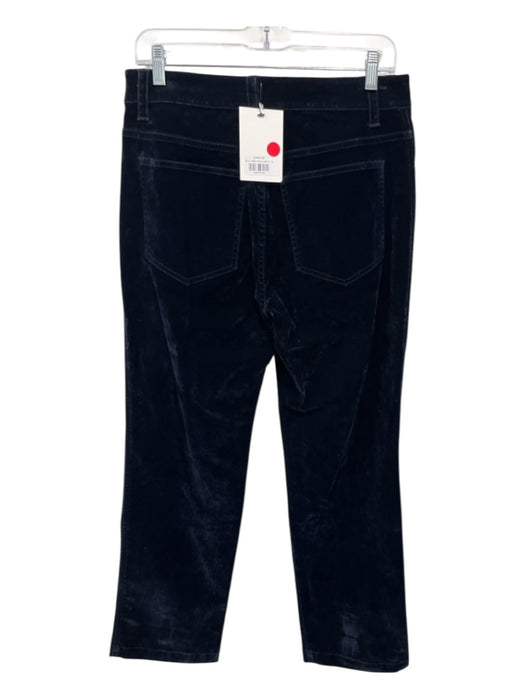 A.L.C. Size 6 Black Cotton & Viscose Velvet 5 Pocket High Rise Boot Cut Pants Black / 6