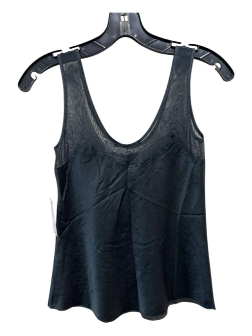 Brazeau Tricot Size XS Steel Blue Cotton & Silk Mesh Detail Sleeveless Cami Top Steel Blue / XS