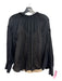 Vince Size XS Black Silk Slip Incld Long Puff Sleeve Elastic Neck Top Black / XS