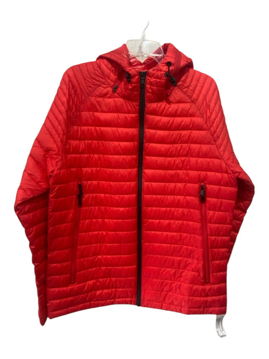 Pajar Size L Red Synthetic Solid Puffer Zip Up Men's Jacket L