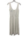 Vince Size XS White Polyester Blend Sleeveless Scrunched Elastic Waist Dress White / XS