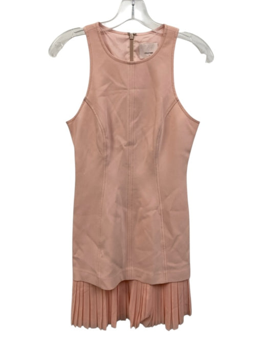 Cinq a Sept Size 2 Baby Pink Triacetate Blend Sleeveless Accordion Pleat Dress Baby Pink / 2