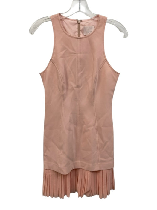 Cinq a Sept Size 2 Baby Pink Triacetate Blend Sleeveless Accordion Pleat Dress Baby Pink / 2