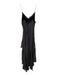 Alice + Olivia Size 4 Black & White Viscose Polka Dots Spaghetti Strap Dress Black & White / 4