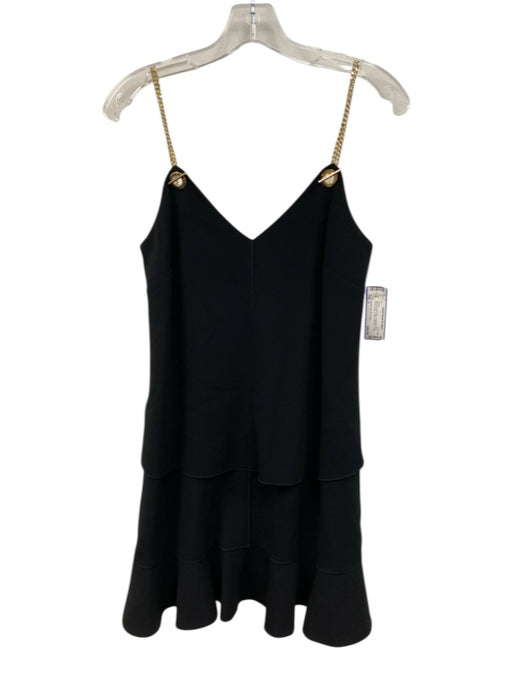 Derek Lam 10 Crosby Size 2 Black & Gold Tone Triacetate Blend Chain Strap Dress Black & Gold Tone / 2