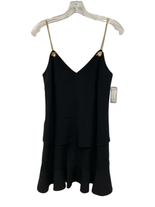 Derek Lam 10 Crosby Size 2 Black & Gold Tone Triacetate Blend Chain Strap Dress Black & Gold Tone / 2