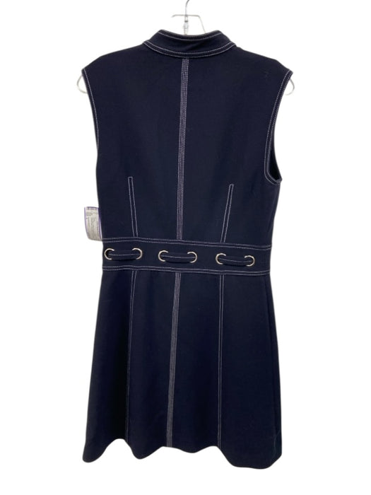 Veronica Beard Size 4 Navy Blue & White Polyester Blend Contrast Stitch Dress Navy Blue & White / 4