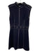 Veronica Beard Size 4 Navy Blue & White Polyester Blend Contrast Stitch Dress Navy Blue & White / 4