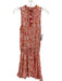 Poupette St. Barth Size S White, Orange & Yellow Viscose Floral Sleeveless Dress White, Orange & Yellow / S
