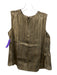 Vince Size XS Olive Gold Polyester Shimmer Accordion Pleat Sleeveless Skirt Set Olive Gold / XS