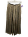 Vince Size XS Olive Gold Polyester Shimmer Accordion Pleat Sleeveless Skirt Set Olive Gold / XS