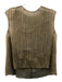 Vince Size XS Olive Gold Polyester Shimmer Accordion Pleat Sleeveless Skirt Set Olive Gold / XS
