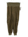 Cinq a Sept Size S Olive Green Cupro Elastic Waistband Utility Pockets Pants Olive Green / S