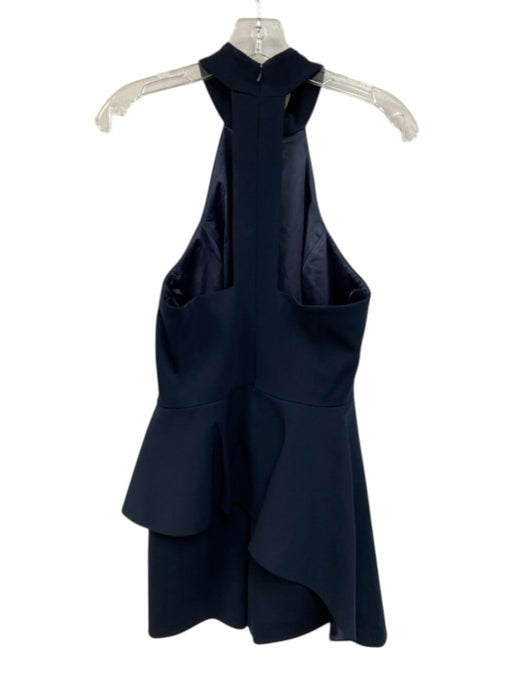 Jay Godfrey Size 4 Midnight blue Polyester Blend Sleeveless High Neck Romper Midnight blue / 4
