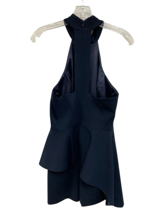 Jay Godfrey Size 4 Midnight blue Polyester Blend Sleeveless High Neck Romper Midnight blue / 4