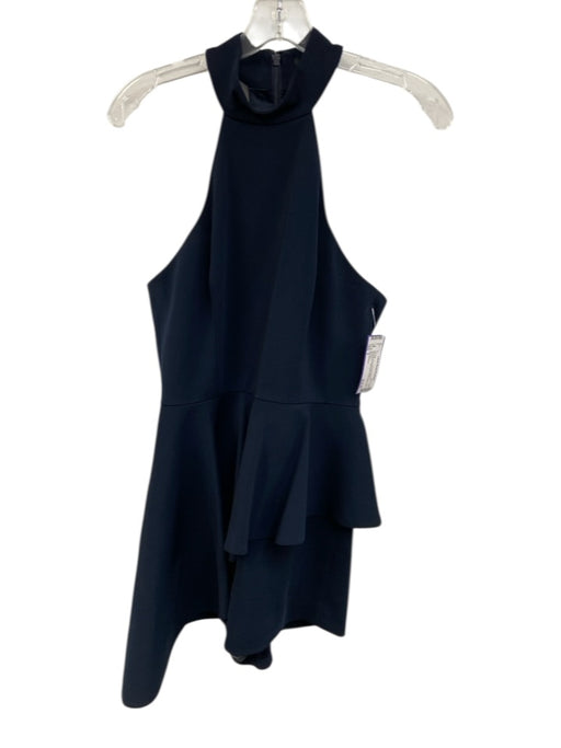 Jay Godfrey Size 4 Midnight blue Polyester Blend Sleeveless High Neck Romper Midnight blue / 4