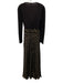 Diane Von Furstenberg Size 6 Black & Multi No Fabric Tag Wrap Tie Waist Dress Black & Multi / 6