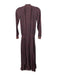 Natalie Martin Size XS purple & pink Rayon Floral 1/4 Button Long Sleeve Dress purple & pink / XS