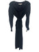 XiRENA Size S Black Cotton V Ankle Tie belt Gauze Long Sleeve Dress Black / S