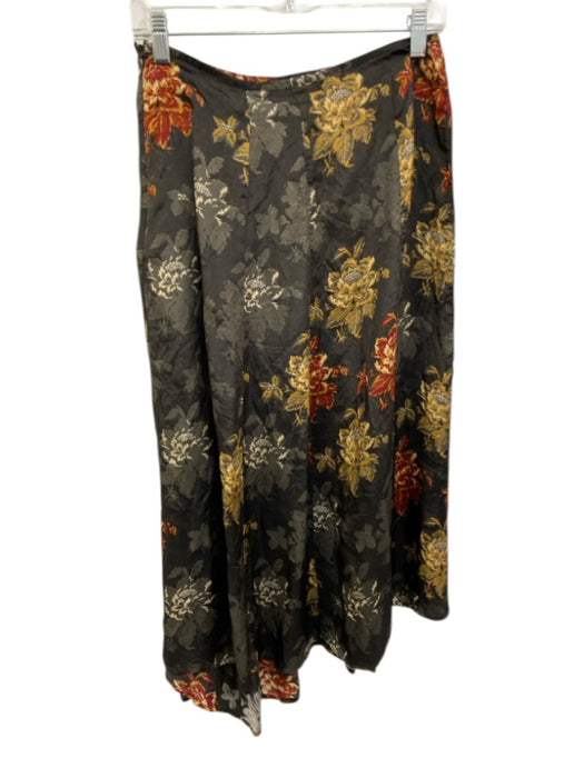 Dries Van Noten Size 40 Black & Multi Rayon Zip & Hook Closure Vintage Skirt Black & Multi / 40