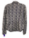 Theory Size S Navy & white Silk Printed Button Front Long Sleeve Top Navy & white / S