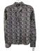 Theory Size S Navy & white Silk Printed Button Front Long Sleeve Top Navy & white / S