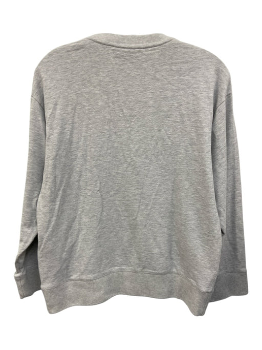 Kenzo Size S Grey & Multi Cotton Blend Crew Neck Embroidered Heathered Sweater Grey & Multi / S