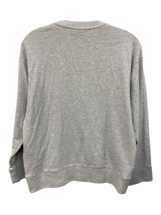Kenzo Size S Grey & Multi Cotton Blend Crew Neck Embroidered Heathered Sweater Grey & Multi / S