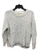 Pilcro Size XS White Cotton Cable Knit Long Sleeve Sweater White / XS