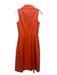 Akris Size 2 Orange Baumwolle Cotton Sleeveless Button Up & Collar Pockets Dress Orange / 2