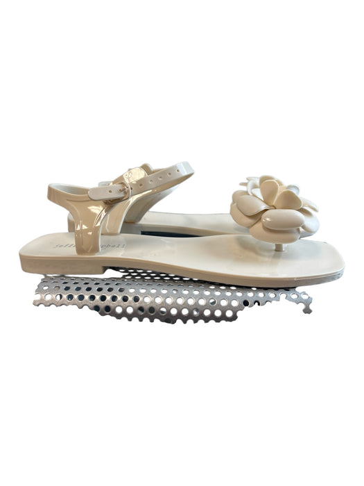Jeffrey Campbell Shoe Size 8 Cream Manmade Material Flower Detail Sandal Shoes Cream / 8
