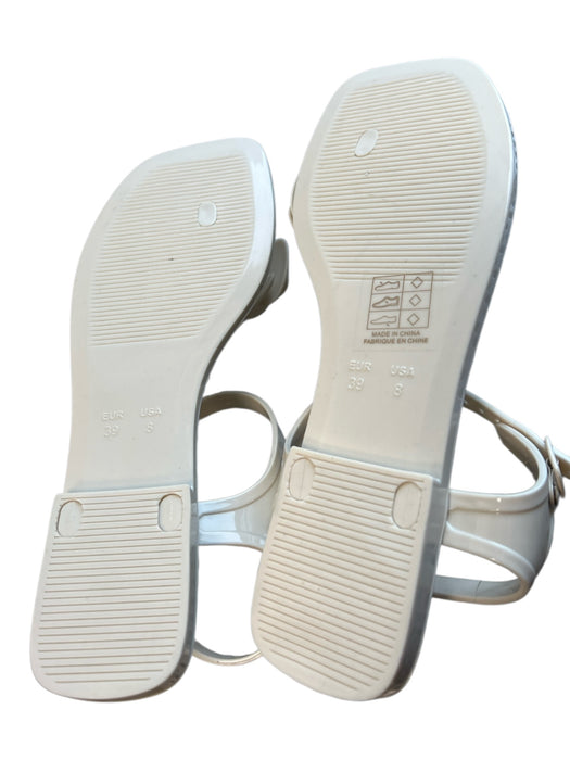 Jeffrey Campbell Shoe Size 8 Cream Manmade Material Flower Detail Sandal Shoes Cream / 8
