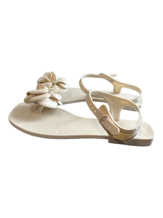 Jeffrey Campbell Shoe Size 8 Cream Manmade Material Flower Detail Sandal Shoes Cream / 8