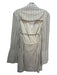 Nanushka Size XS Beige & White Linen & Cotton Striped Collar Open Back Dress Beige & White / XS