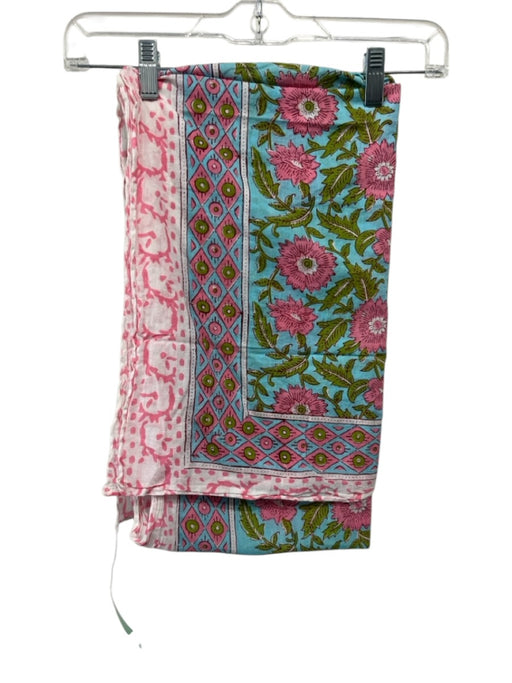 No Brand Blue, Pink & Multi No Fabric Tag floral print scarf Blue, Pink & Multi