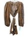 Ulla Johnson Size S Brown & Multi Cotton Blend Printed Long Sleeve Mini Dress Brown & Multi / S
