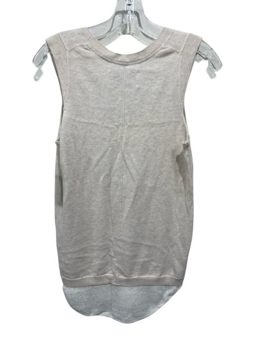 Brochu Walker Size XS Beige Linen Blend Sleeveless Knit Top Beige / XS