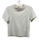 COS Size S Off White Cotton Cap Sleeve Ribbed Detail Solid Top Off White / S