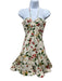 Agua Bendita Size S White & Multi Linen Ruffle Skirt Halter Neck Zip Back Dress White & Multi / S