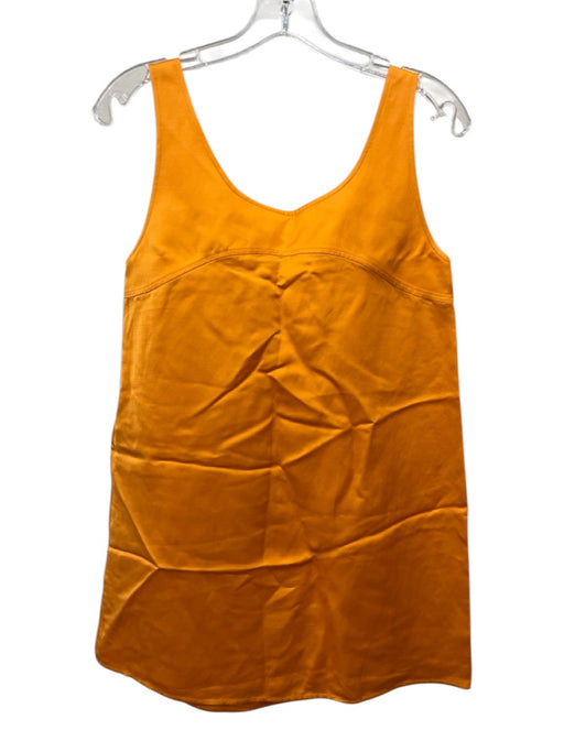 Frame Size S Orange Viscose Blend Sleeveless Zip Side Mini Dress Orange / S