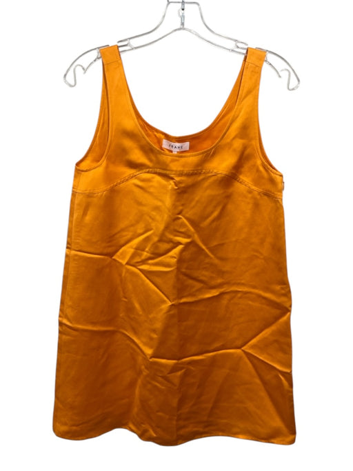 Frame Size S Orange Viscose Blend Sleeveless Zip Side Mini Dress Orange / S