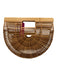 Cult Gaia Beige Wood Top Handle Basket No Lining Bag Beige / S
