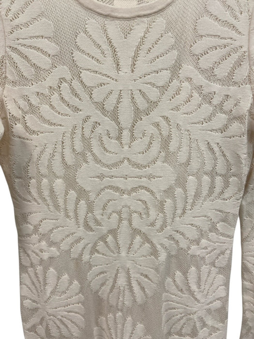 Ulla Johnson Size M White Viscose & Polyester Long Sleeve Midi Knit Dress White / M