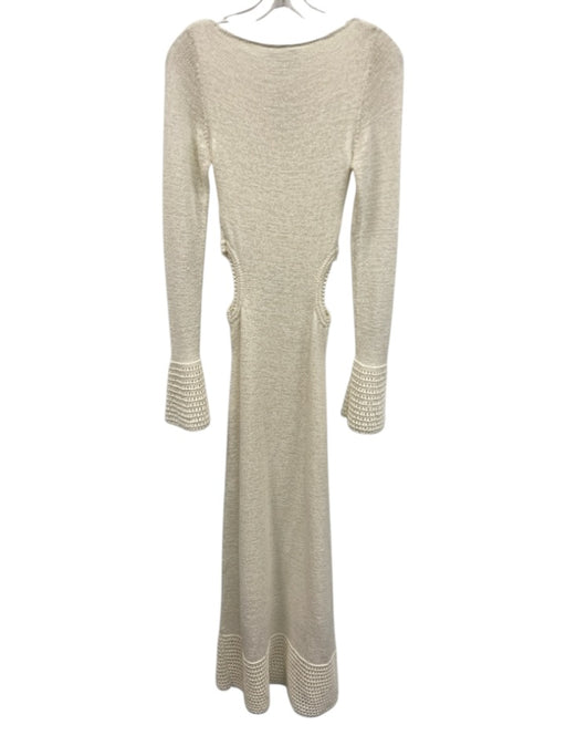 Significant Other Size 4 White Cotton & Polyester Long Sleeve Cut Outs Dress White / 4