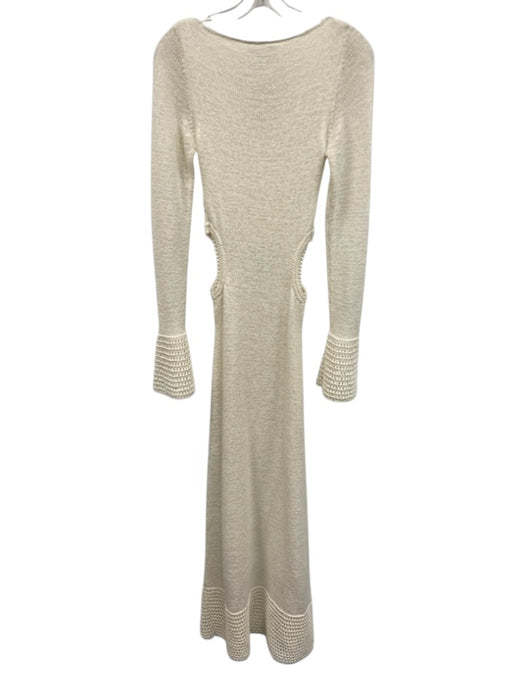 Significant Other Size 4 White Cotton & Polyester Long Sleeve Cut Outs Dress White / 4