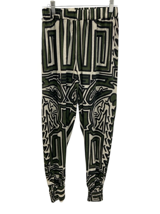 Johanna Ortiz Size 0 White, Green, Black Missing Fabric Tag Sheer Pants White, Green, Black / 0