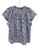 Trovata Birds of Paradis Size S Blue & White Cotton Short Sleeve Striped Top Blue & White / S