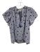 Trovata Birds of Paradis Size S Blue & White Cotton Short Sleeve Striped Top Blue & White / S